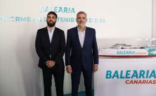 Guillermo Utor, vicepresidente de Baleària, junto con su padre, Adolfo Utor, presidente de Baleària