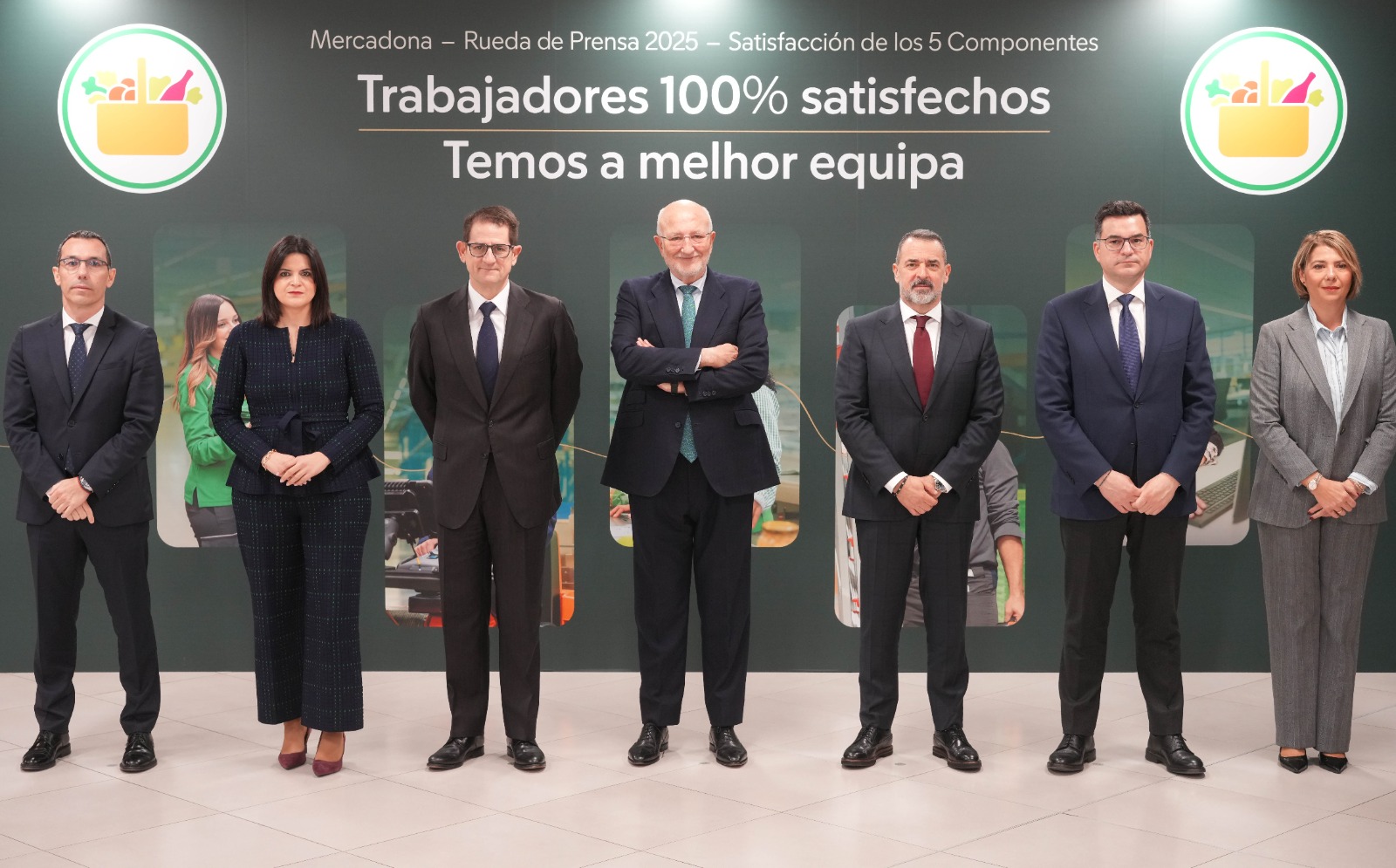 Juan Roig, presidente de Mercadona, con su equipo directivo