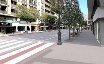 Recreación virtual del proyecto de renovación de la calle Colón de Valencia