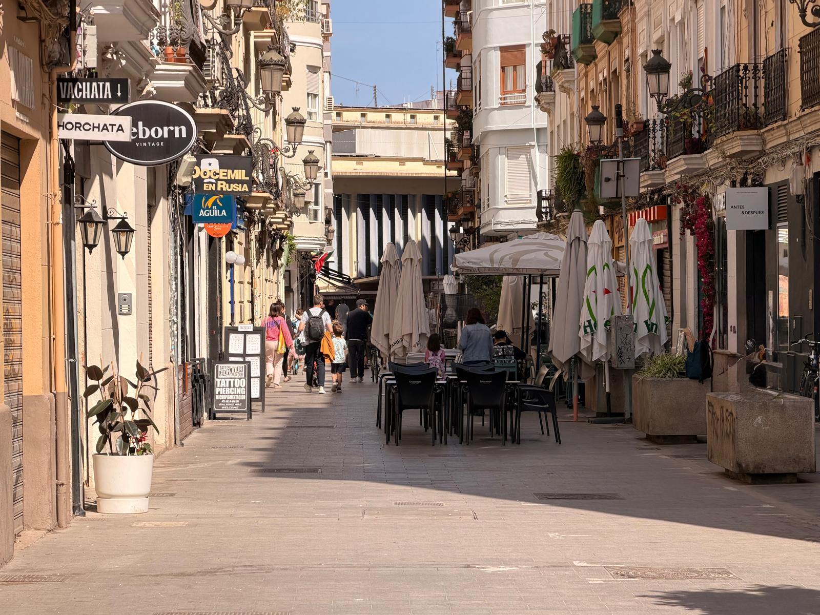 Una calle del barrio de Ruzafa