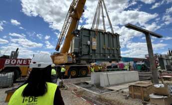 Llegada nuevo transformador a subestación en El Oliveral de Riba-Roja. Foto: Iberdrola