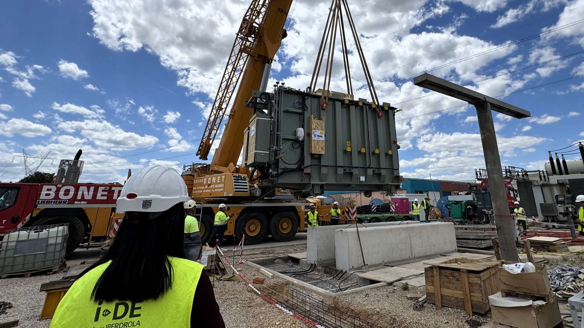 Llegada nuevo transformador a subestación en El Oliveral de Riba-Roja. Foto: Iberdrola