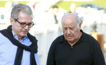 Foto de archivo de Pablo Isla y Amancio Ortega durante la etapa del primero como presidente de Inditex, en un evento hípico celebrado en Casas Novas