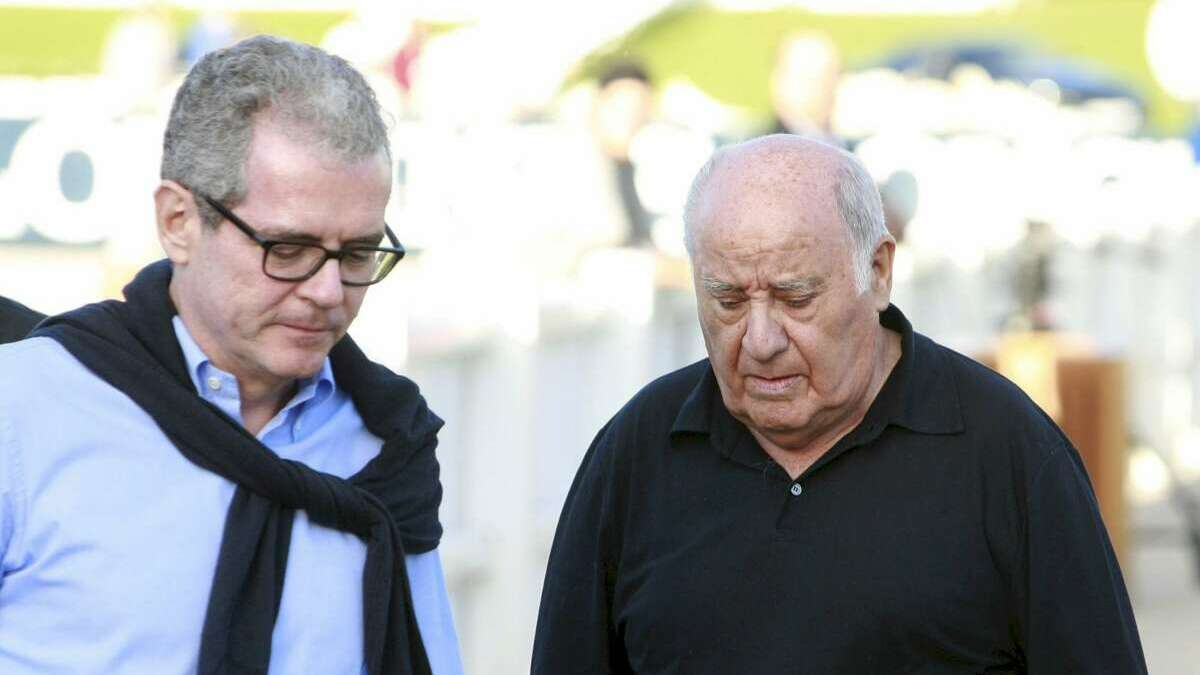 Foto de archivo de Pablo Isla y Amancio Ortega durante la etapa del primero como presidente de Inditex, en un evento hípico celebrado en Casas Novas