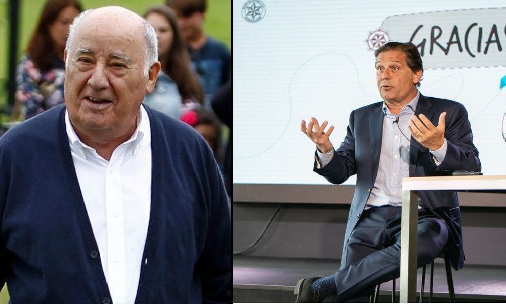 Amancio Ortega e Ignacio Rivera, el dueño de Inditex y el presidente de la Corporación Hijos de Rivera, en dos fotos de archivo