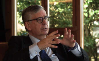 Juan Manuel Vieites, presidente de la Confederación de Empresarios de Galicia, durante la entrevista en los Observatorios de ED Galicia