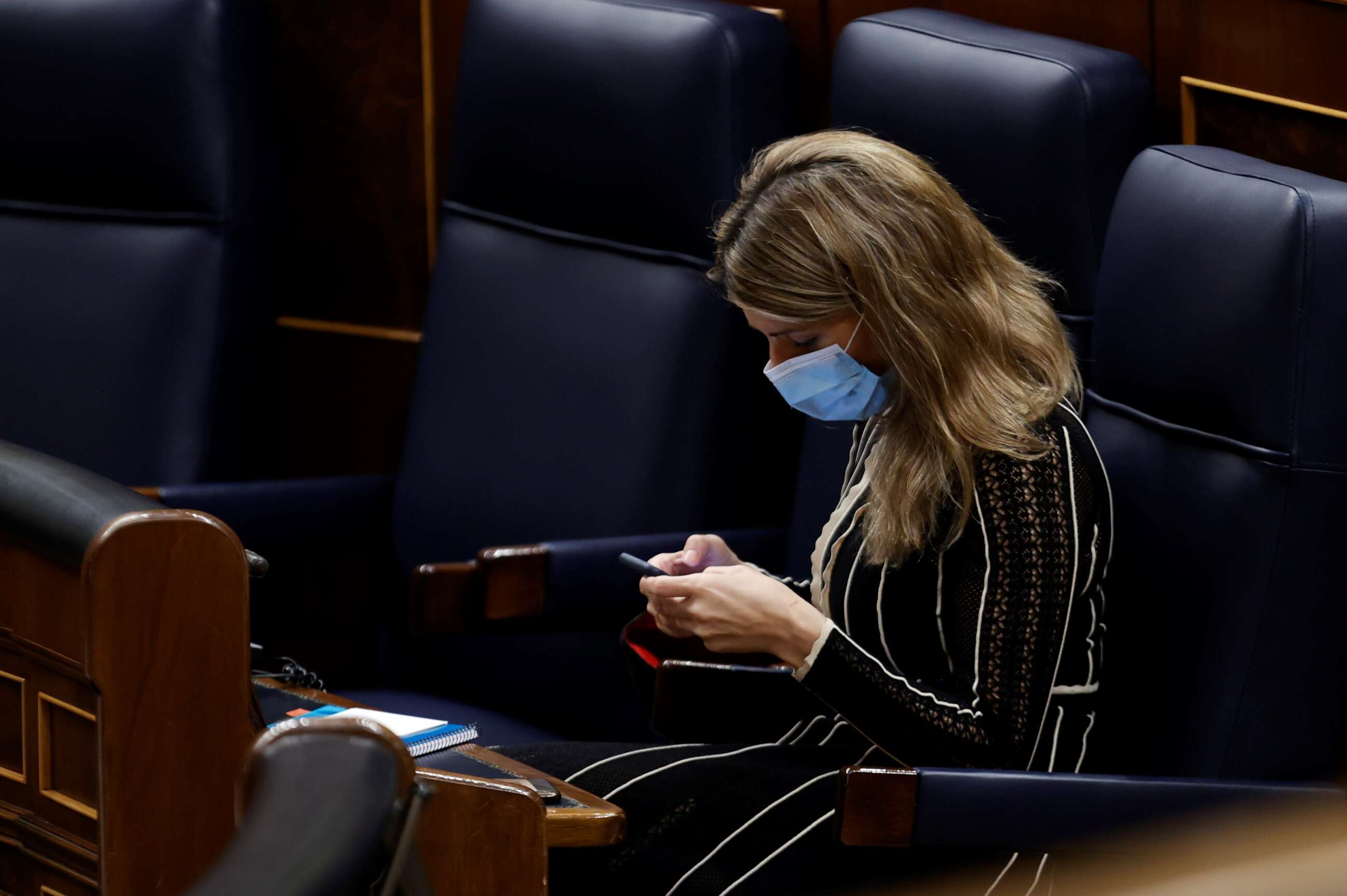 Pedro Sánchez ha abierto la puerta a que la ministra de Trabajo, Yolanda Díaz, asuma la vicepresidencia que deja Pablo Iglesias. EFE/Chema Moya