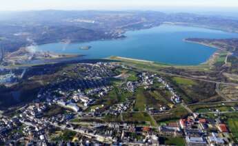Vista aérea de As Pontes (A Coruña), uno de los proyectos de Endesa, que ha restaurado 5.000 hectáreas en zonas de impacto de su actividad minera en España y ha plantado 1,5 millones de árboles. - ENDESA -