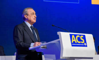 Florentino Pérez durante la junta de accionistas de ACS