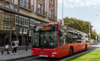 Autobús urbano de la Compañía de Tranvías en A Coruña