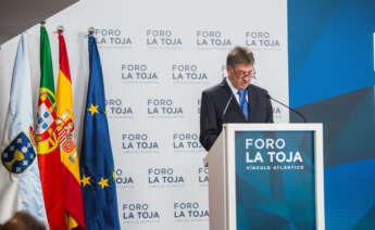 Amancio López durante el foro Vínculo Atlántico que organiza en A Toxa