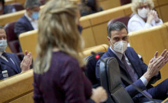 Yolanda Díaz y Pedro Sánchez / EP