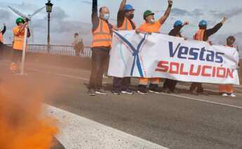 Manifestación en Viveiro de los trabajadores de Vestas / CIG