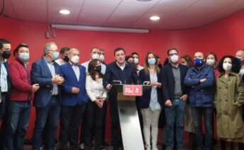 El nuevo secretario xeral del PSdeG, Valentín González Formoso, comparece tras su victoria en las primarias del partido