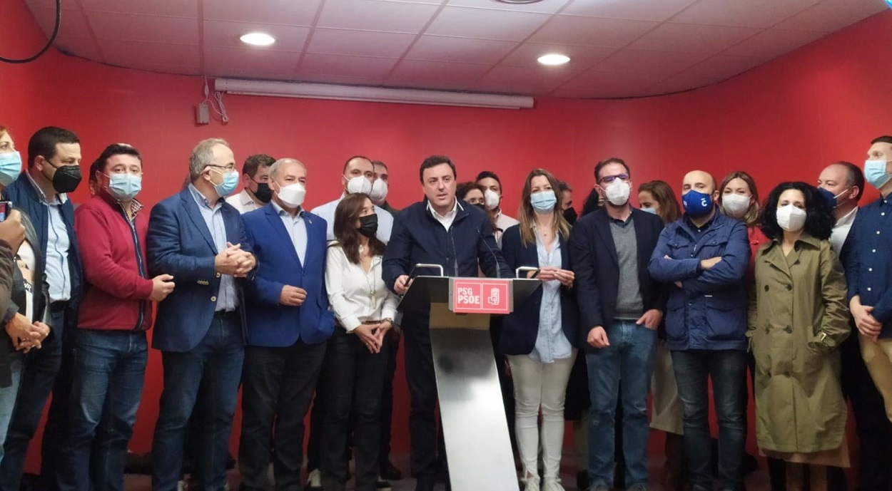 El nuevo secretario xeral del PSdeG, Valentín González Formoso, comparece tras su victoria en las primarias del partido