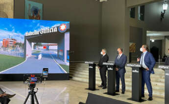 Ignacio Rivera en la presentación de la nueva fábrica de Estrella Galicia en Brasil