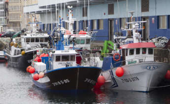 Imagen de barcos amarrados en el puerto de Vigo durante las jornadas de parada debido al alza de los combustibles. EFE/Salvador Sas
