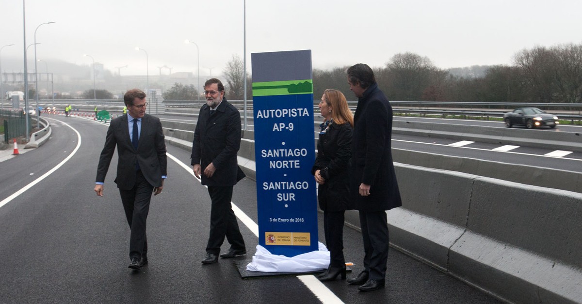 Inauguración de la ampliación de la AP-9 en Santiago con Mariano Rajoy y Alberto Núñez Feijóo