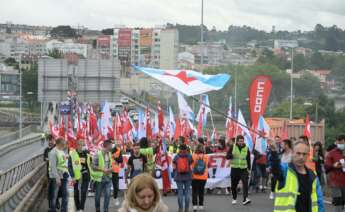Movilización en la tercera jornada de huelga del sector siderometal en la provincia de A Coruña