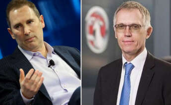 Andy Jassy, CEO de Amazon, y Carlos Tavares, primer ejecutivo de Stellantis