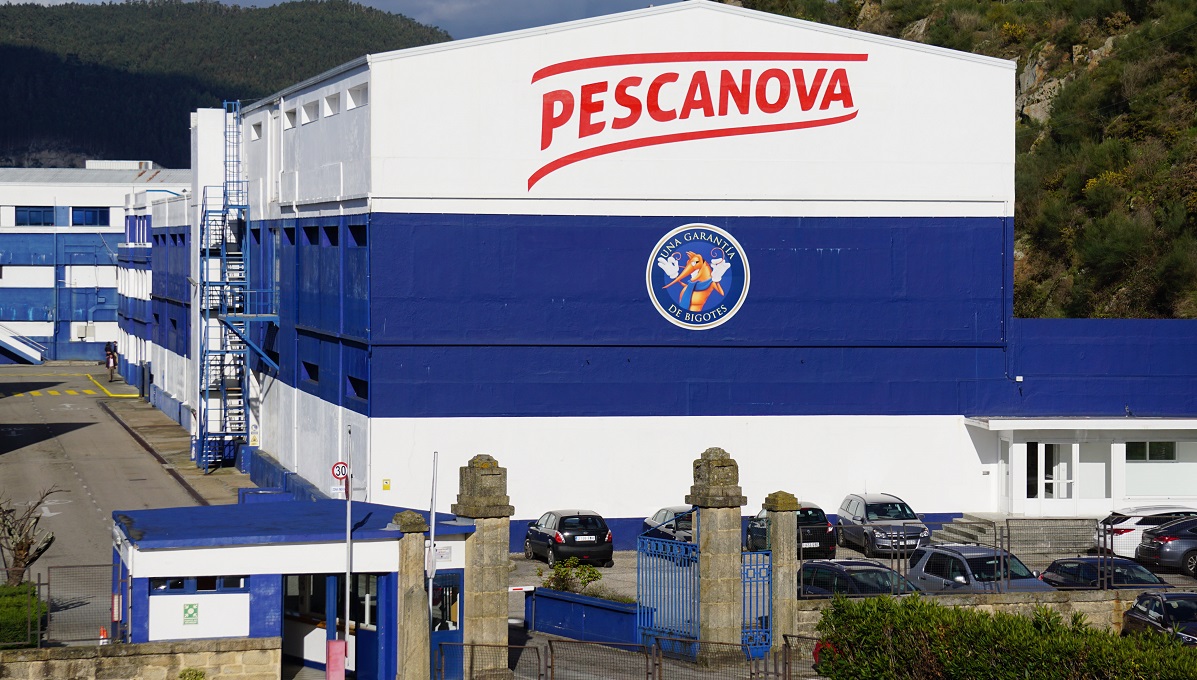 Fachada de la sede de Nueva Pescanova en Chapela (Redondela)