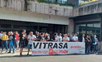 Concentración de empleados de Vitrasa del pasado mes de junio