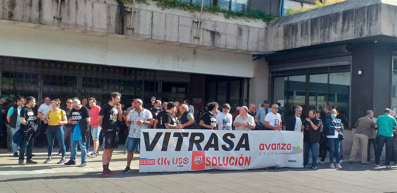 Concentración de empleados de Vitrasa del pasado mes de junio