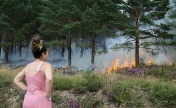 Incendio en A Pobra de Brollón, en Lugo