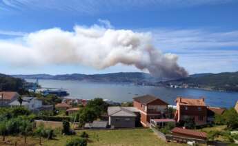 Incendio en Moaña (Pontevedra) / Europa Press