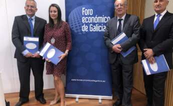 Imagen de la presentación del nuevo informe de coyuntura del Foro Económico de Galicia