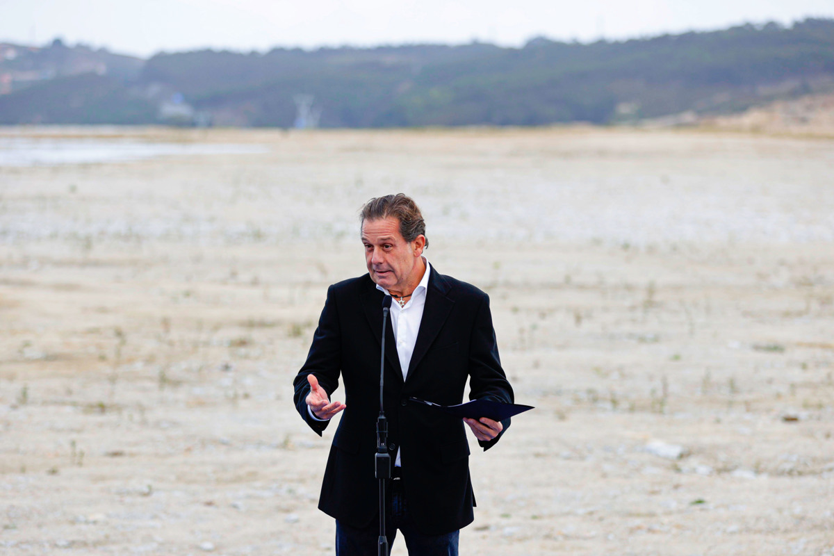 El presidente ejecutivo de Hijos de Rivera, Ignacio Rivera, durante la inauguración del proyecto de la nueva fábrica de Estrella Galicia en Morás EFE/Cabalar