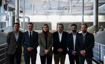 Visita de la secretaria de Estado de Energía, Sara Aagesen, y el delegado del Gobierno, José Miñones, a la fábrica de Estrella Galicia en A Coruña