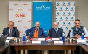 Andrés Alonso, Manuel Gómez-Franqueira, Manuel Rodríguez y Sergio Gordillo durante el encuentro 'Desafíos CEOs 2023'