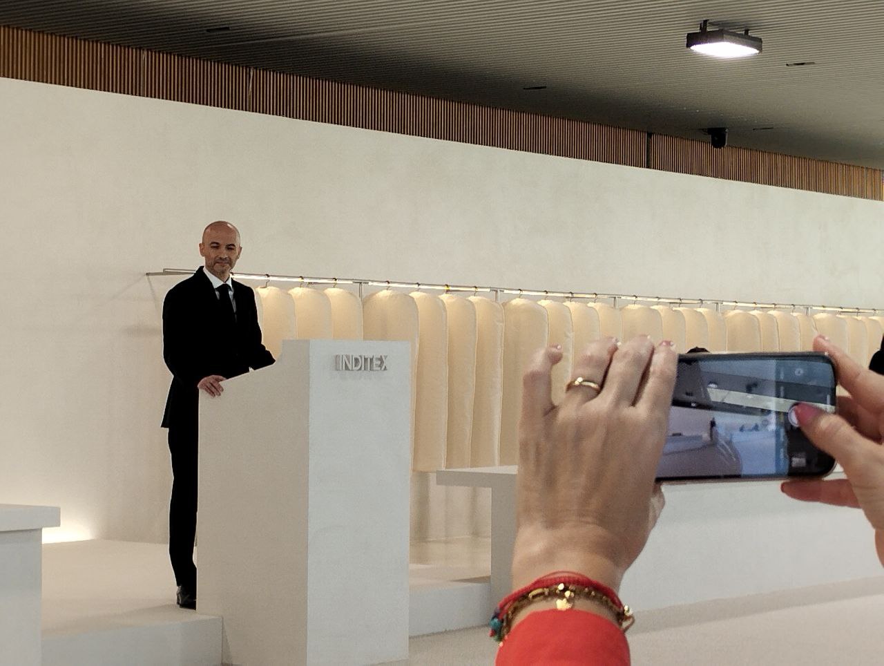 Óscar García Maceiras, durante la presentación de los resultados de Inditex en su ejercicio fiscal 2022 / C. Díaz Pardo