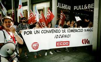 Protesta del comercio vario en A Coruña en 2018 / CCOO