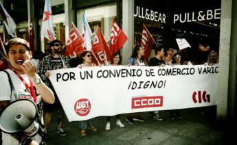 Protesta del comercio vario en A Coruña en 2018 / CCOO