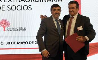 José Silveira, nuevo presidente de la Agef, junto a Víctor Nogueira. FOTO - Punto GA_M.Riopa