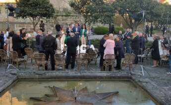 Mitin en Pontevedra con el expresidente del Gobierno Mariano Rajoy / Europa Press