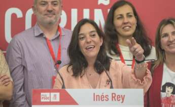 La alcaldesa en funciones de A Coruña, Inés Rey tras los resultados de las elecciones municipales