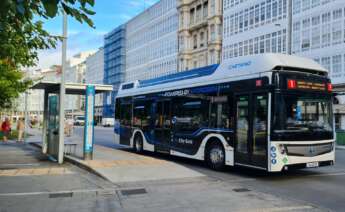 Compañía de Tranvías probó en 2022 un autobús propulsado por hidrógeno en las calles de A Coruña / Compañía de Tranvías