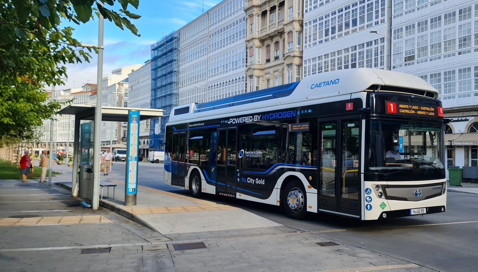 Compañía de Tranvías probó en 2022 un autobús propulsado por hidrógeno en las calles de A Coruña / Compañía de Tranvías