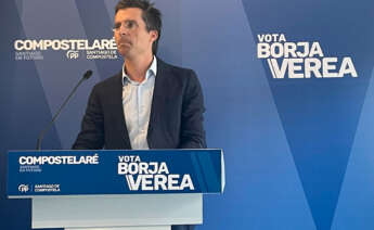 El líder de los populares compostelanos, Borja Verea
