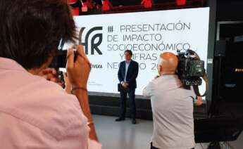 El presidente ejecutivo de Hijos de Rivera, Ignacio Rivera, antes de la presentación de sus resultados de 2022