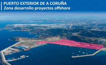 Zona de desarrollo de proyectos offshore del puerto exterior de A Coruña
