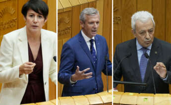 Ana Pontón (BNG), Alfonso Rueda (PP) y Luis Álvarez ,(PSOE) durante el debate del estado de la autonomía / ED