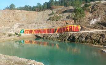 Protesta en la mina de San Finx