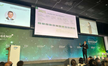 Presentación realizada por Arturo Gonzalo, CEO de Enagás, durante el segundo día del hidrógeno organizado por la compañía / Enagás
