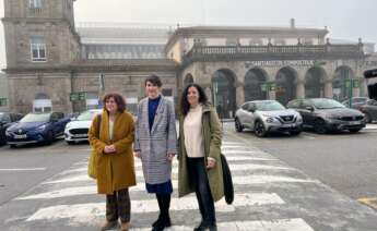 Ana Pontón, a las puertas de la estación intermodal de Santiago de Compostela / Europa Press