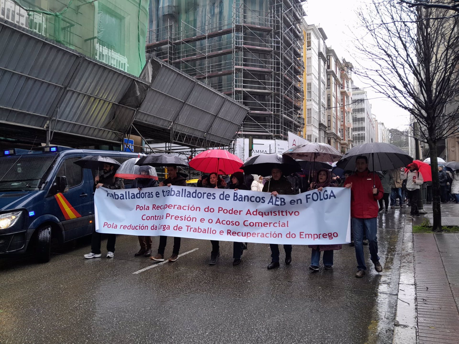 Protesta en demanda de un convenio "justo" en el sector bancario / Europa Press