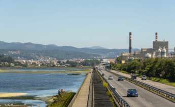 Vista de la biofábrica de Ence en Pontevedra
